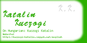 katalin kuczogi business card